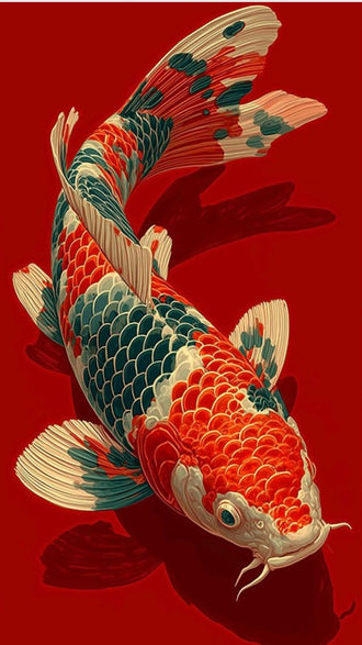Koi Fish Aesthetic Wall Print – Tranquil Japanese Inspired Poster