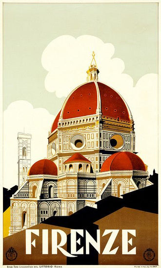 FIRENZE Heritage Décor Poster – Florence Cathedral Illustration Wall Poster