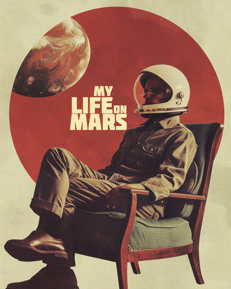 My Life On Mars Heritage Astronaut Print, Retro Space Home Wall Décor