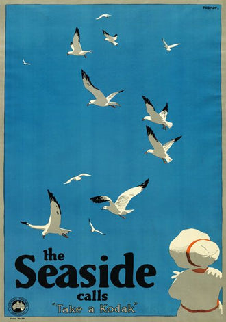 The Seaside Calls Take a Kodak Heritage Print | Retro Seaside Wall Print