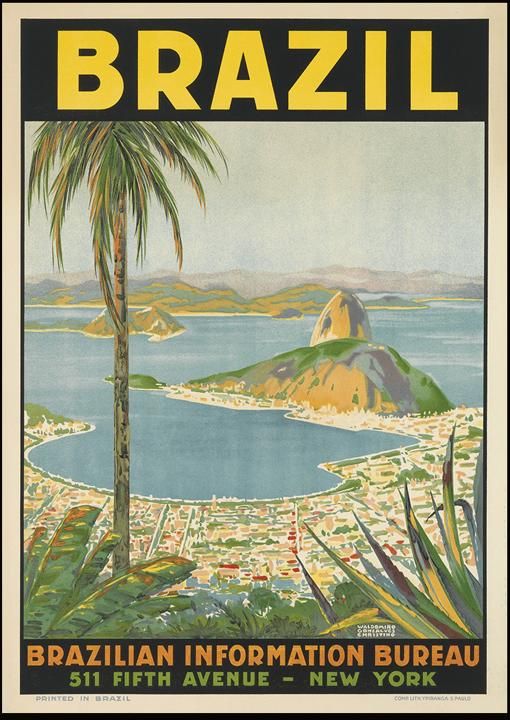 Brazil Heritage Travel Wall Poster Home Art – Retro South America Print