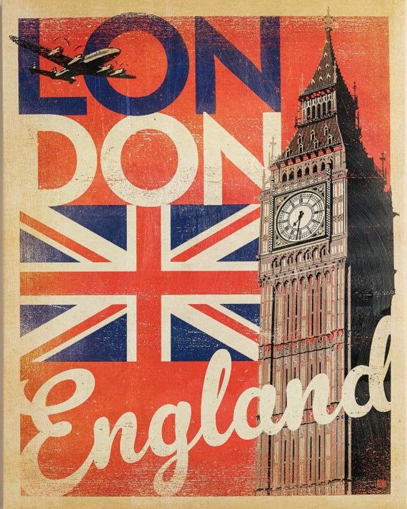 London England Nostalgic Big Ben Décor Poster – Retro Travel Wall Décor