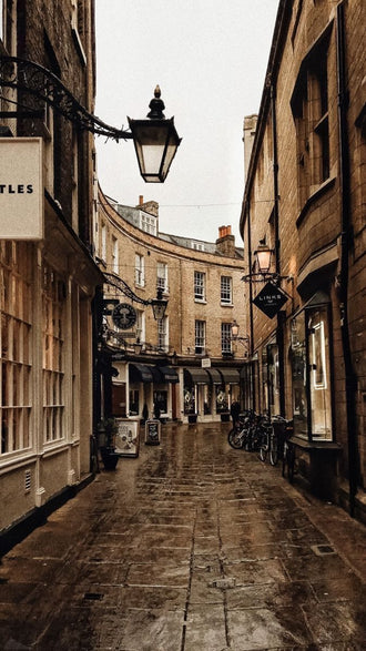 “LINKS” Charming Cobblestone Street Aesthetic Home Art Print