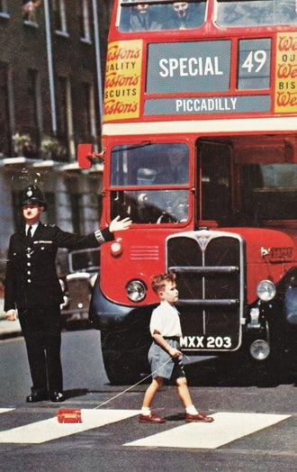 Special 49 Piccadilly Heritage London Bus Wall Poster, Retro City Wall Poster