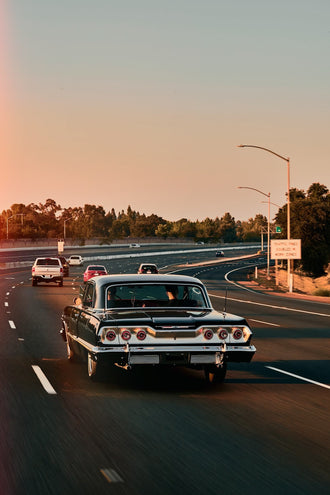 Traffic Fines Double in Work Zone Décor Poster – Iconic Car Highway Aesthetic Wall Décor