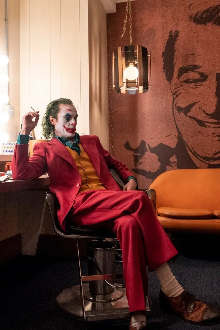 Cinematic Clown Character Wall Décor Wall Poster | Red Suit Non-Figurative Print