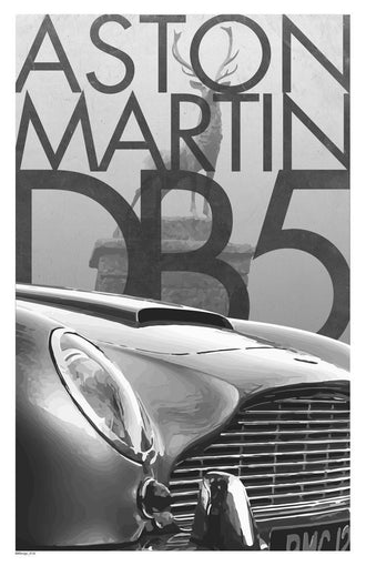 Aston Martin DB5 Heritage Décor Poster – Traditional Car Wall Print
