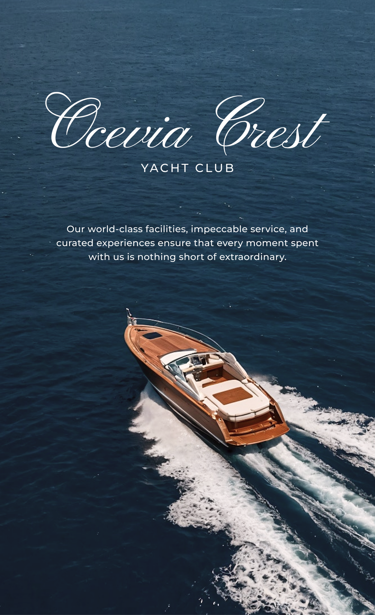 Ocevia Crest Yacht Club Décor Poster – Luxury Yacht Ocean Aesthetic Wall Poster
