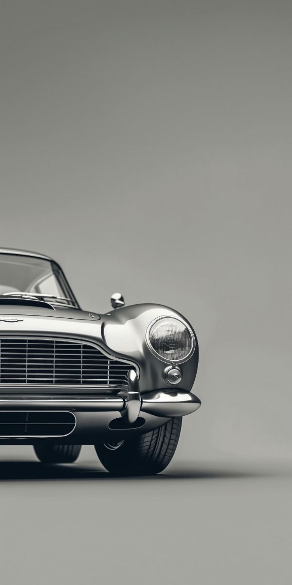 Aston Martin Nostalgic Car Front View Décor Poster | Timeless Car Wall Poster
