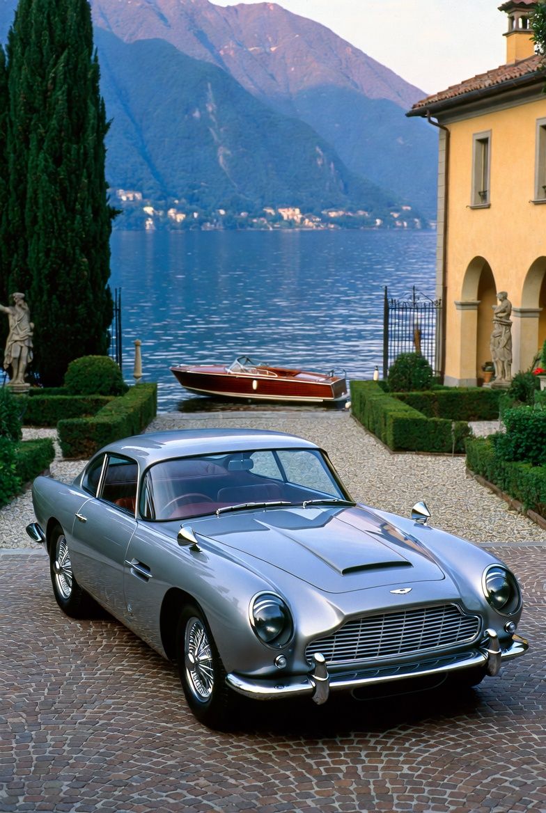 Aston Martin Retro Car by Lake Décor Poster – Iconic Car Wall Print