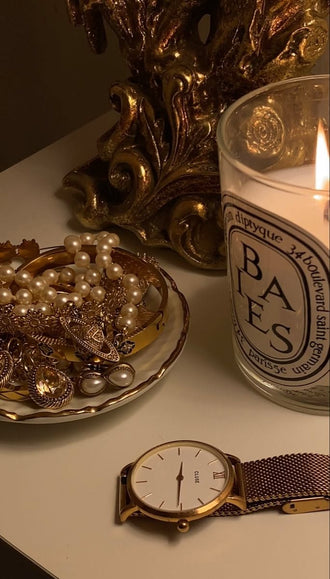 BAIES Diptyque Candle and Luxury Jewelry Aesthetic Wall Décor Poster