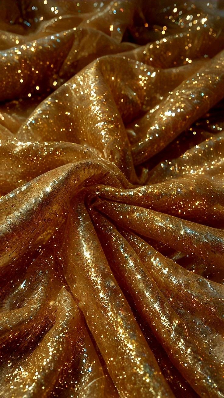 Gold Glitter Fabric Aesthetic Wall Poster Print