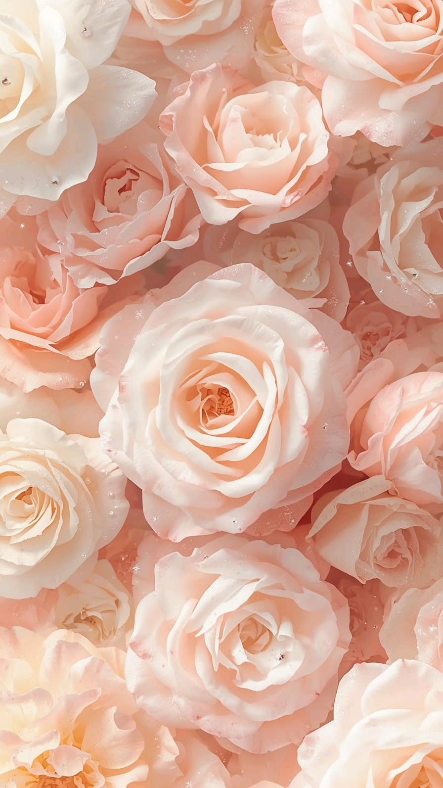 Pink and White Roses Aesthetic Wall Print