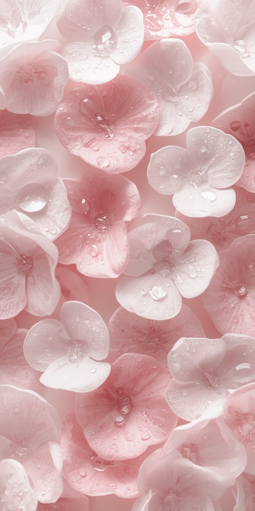 Pink and White Floral Wall Décor Wall Poster – Aesthetic Flower Print for Home Decor