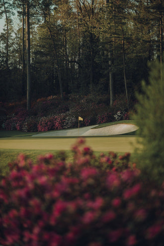 Golf Course with Azaleas Aesthetic Wall Poster, Landscape Wall Poster