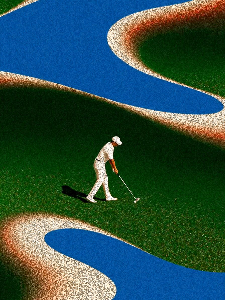 Golfer Expressive Aesthetic Wall Décor Wall Poster Print