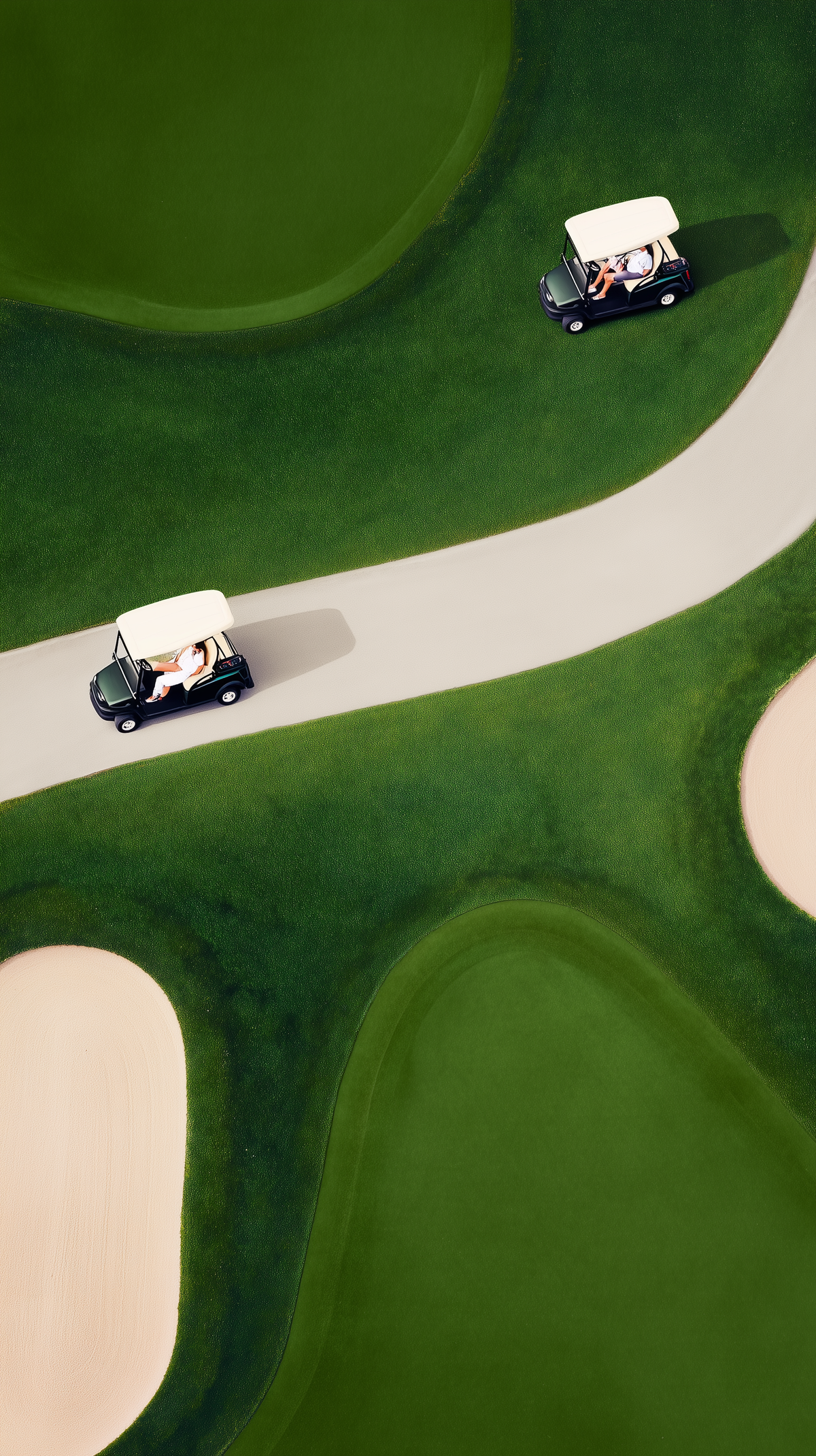 Golf Course Aerial View Décor Poster, Scenic Golf Home Wall Poster for Home or Office