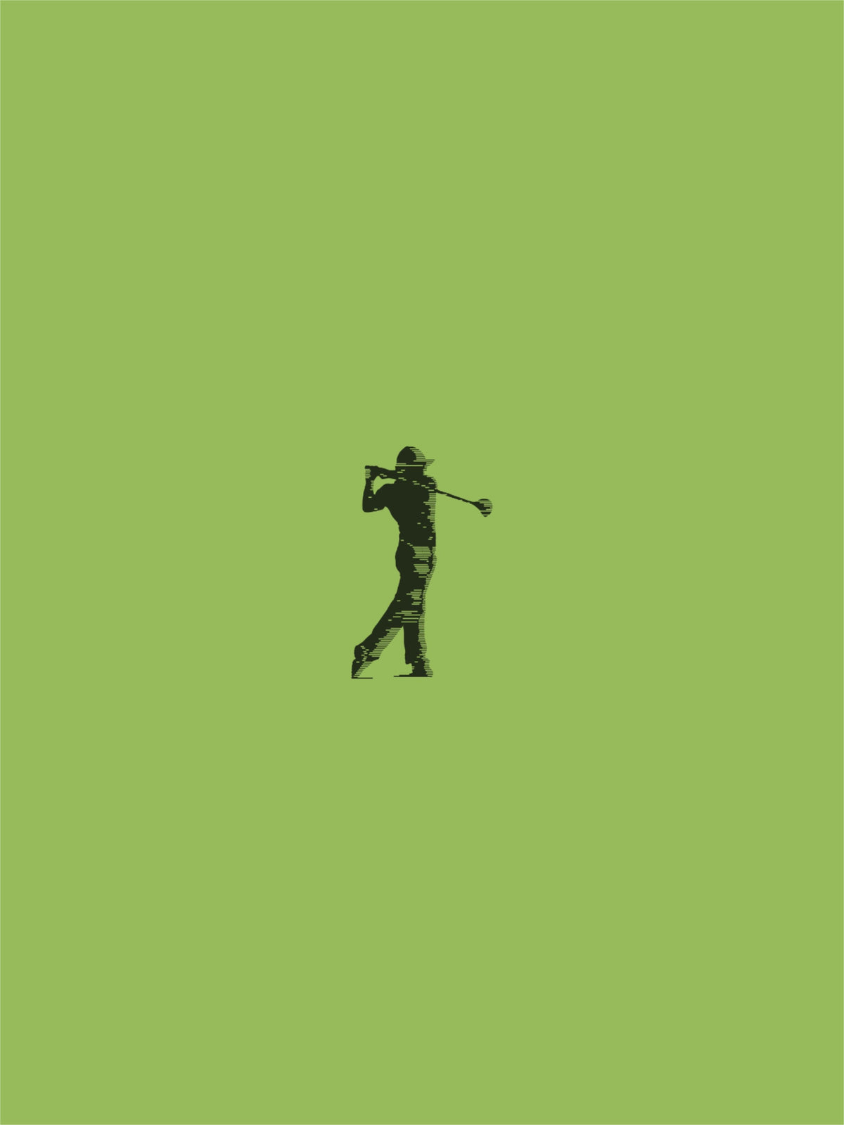 Simple Golfer Silhouette Wall Poster | Contemporary Golf Wall Poster