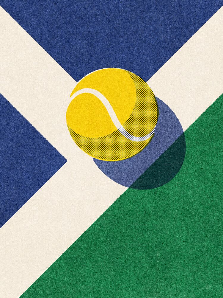 Tennis Ball Pop Art Wall Poster – Contemporary Tennis Court Wall Décor