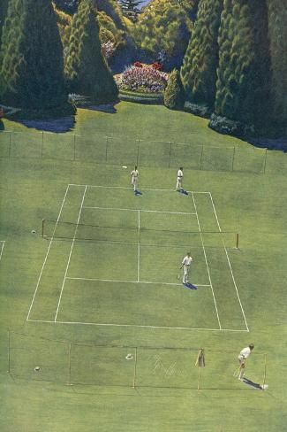 Heritage Tennis Court Wall Décor Print