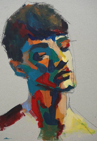 Expressive Portrait Painting Wall Print Wall Poster Print