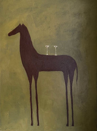 Minimal Horse Silhouette Wall Poster – Sleek Black and White Wall Poster