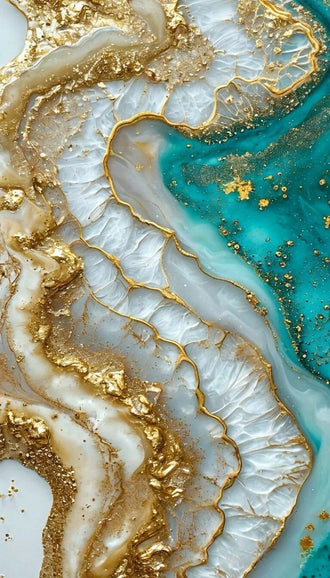 Non-Figurative Geode Aesthetic Wall Décor – Contemporary Crystal Pattern Décor Poster for Home Decor
