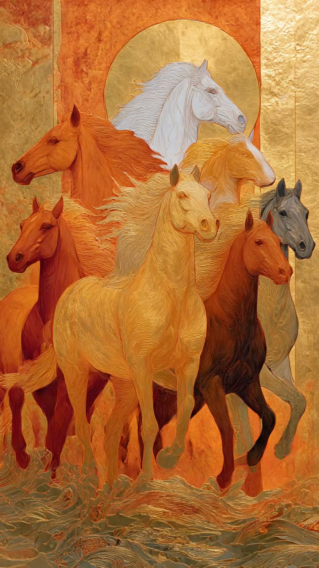 Galloping Horses Aesthetic Wall Décor, Elegant Horse Wall Poster for Home Decor
