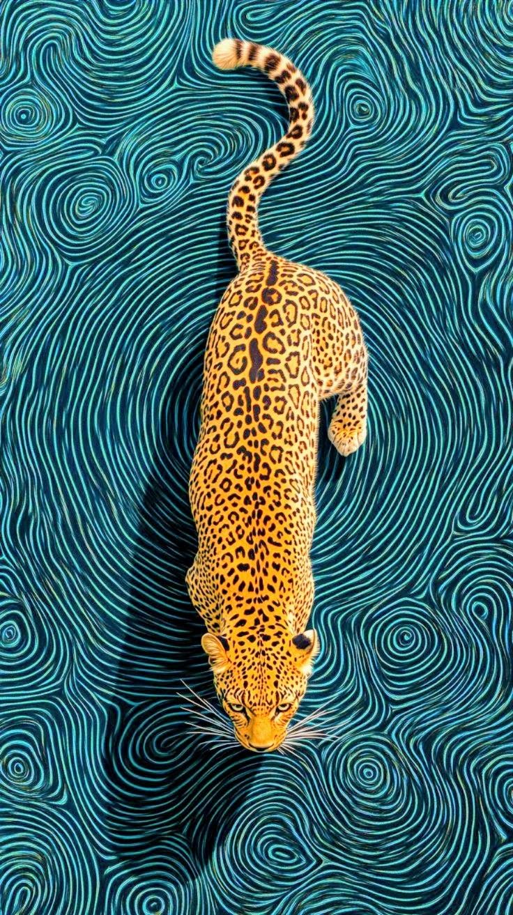 Leopard Non-Figurative Aesthetic Wall Print
