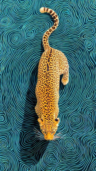 Leopard Non-Figurative Aesthetic Wall Print