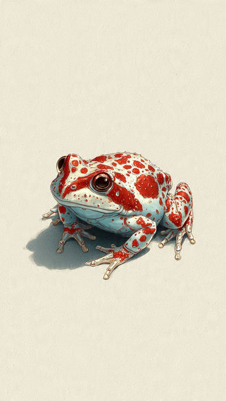 Illustrated Frog Aesthetic Wall Print