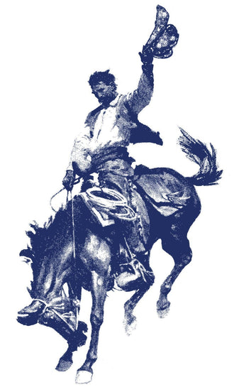 Nostalgic Cowboy Rodeo Home Wall Print – Western Horse Riding Print for Rustic Home Decor