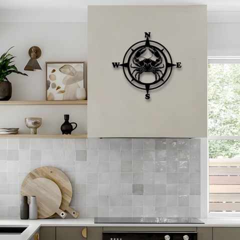 Compass Crab Metal Wall Art