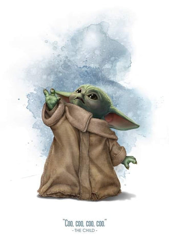 “Coo, Coo, Coo” The Child Aesthetic Star Wars Wall Print Décor Poster Print