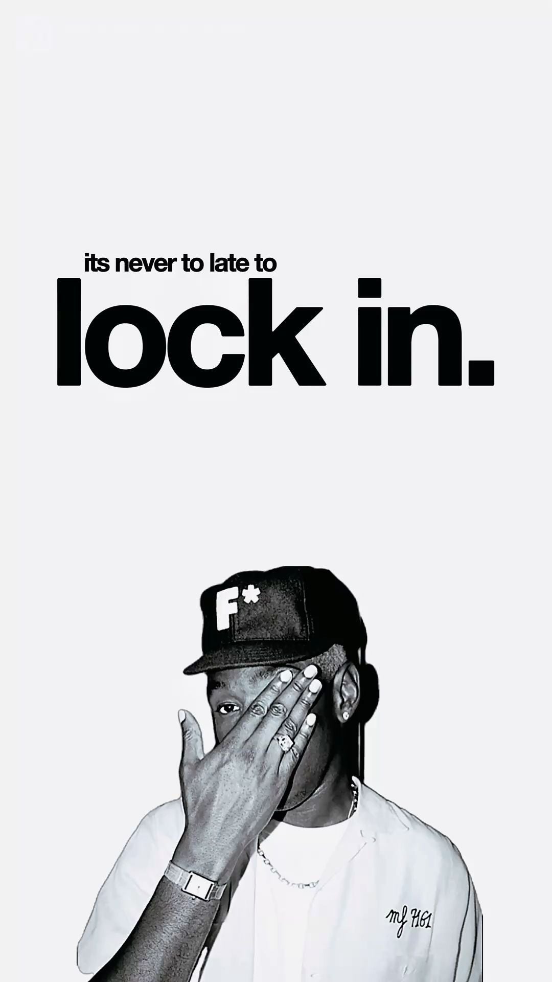 It's Never Too Late to Lock In Motivational Quote Simple Wall Décor Print