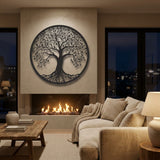 Tree of Life Round metal wall art – image 3