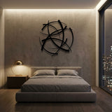 Abstract Crossing Arcs metal wall art – image 3