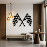 Racing Checkered Flags metal wall art – image 3