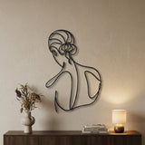 Woman Line Art Figure metal wall art – image 3