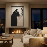 Smoking Cat metal wall art – image 3