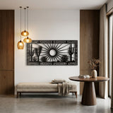 Desert Sunrise Cactus Panel metal wall art – image 3
