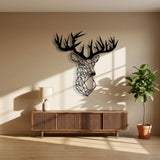 Geometric Deer Head metal wall art – image 3