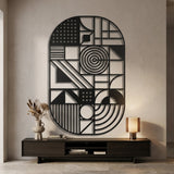Bauhaus Geometric Oval metal wall art – image 3