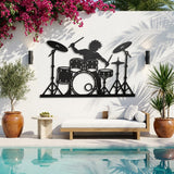 Drummer at the Kit metal wall art – image 3