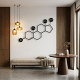 Testosterone Molecule metal wall art – image 3