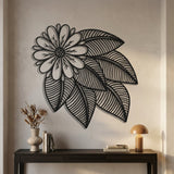 Tropical Flower and Leaves metal wall art – image 3