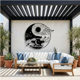 Yin Yang Sun and Moon metal wall art – image 3