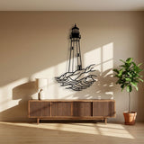Lighthouse on the Rocks metal wall art – image 3