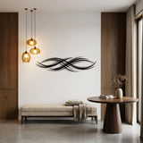 Flowing Ribbon Lines metal wall art – image 3