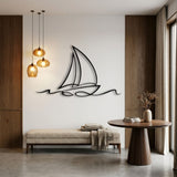 Sailboat Line Art metal wall art – image 3